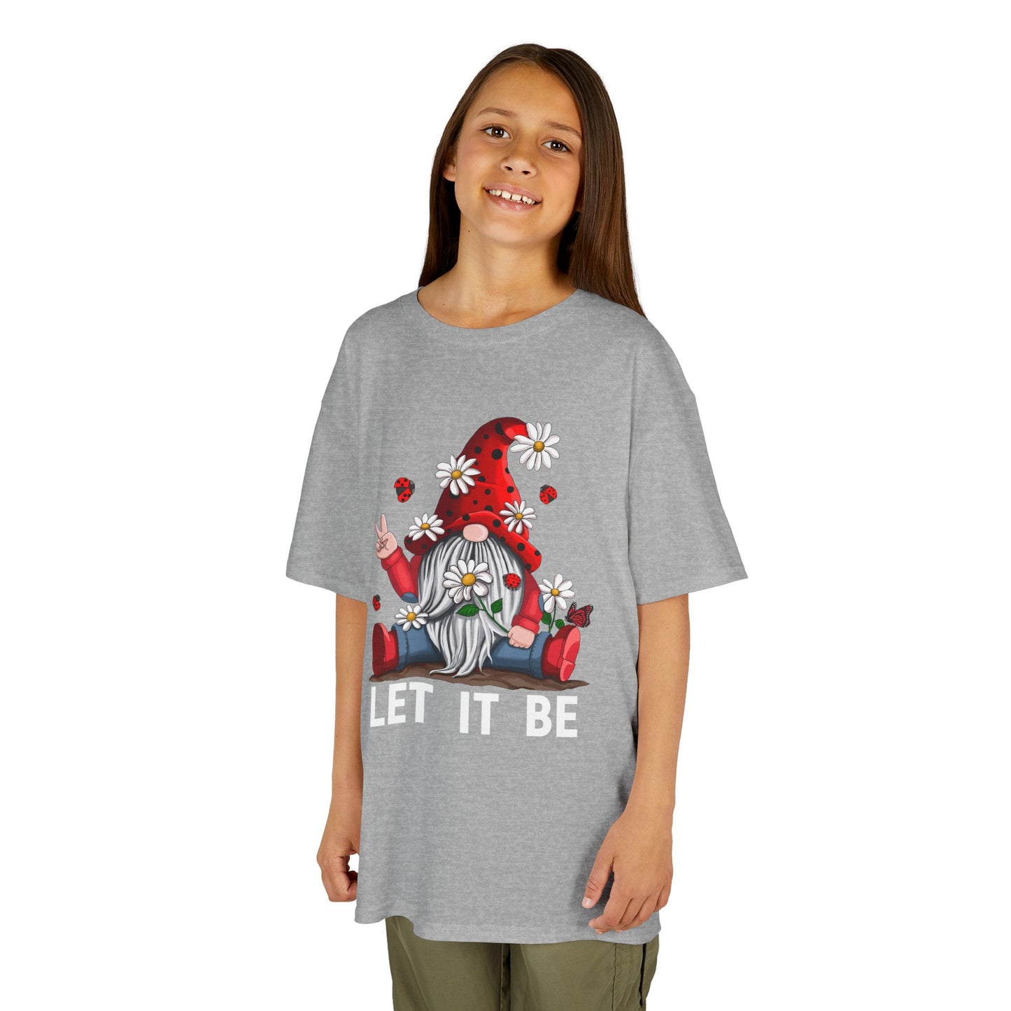 Kids T-shirt Gnome Heart Peace Sign Design