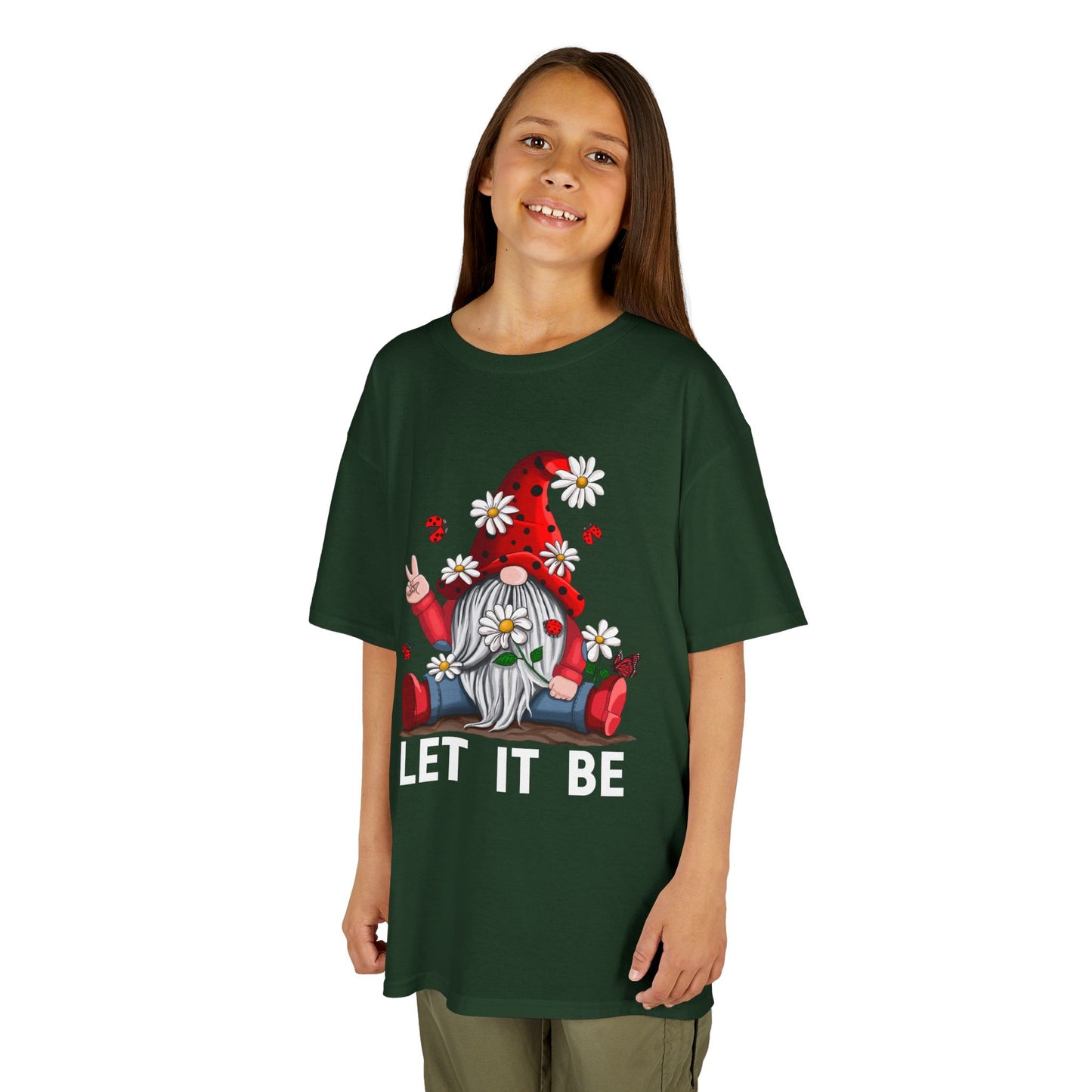 Kids T-shirt Gnome Heart Peace Sign Design