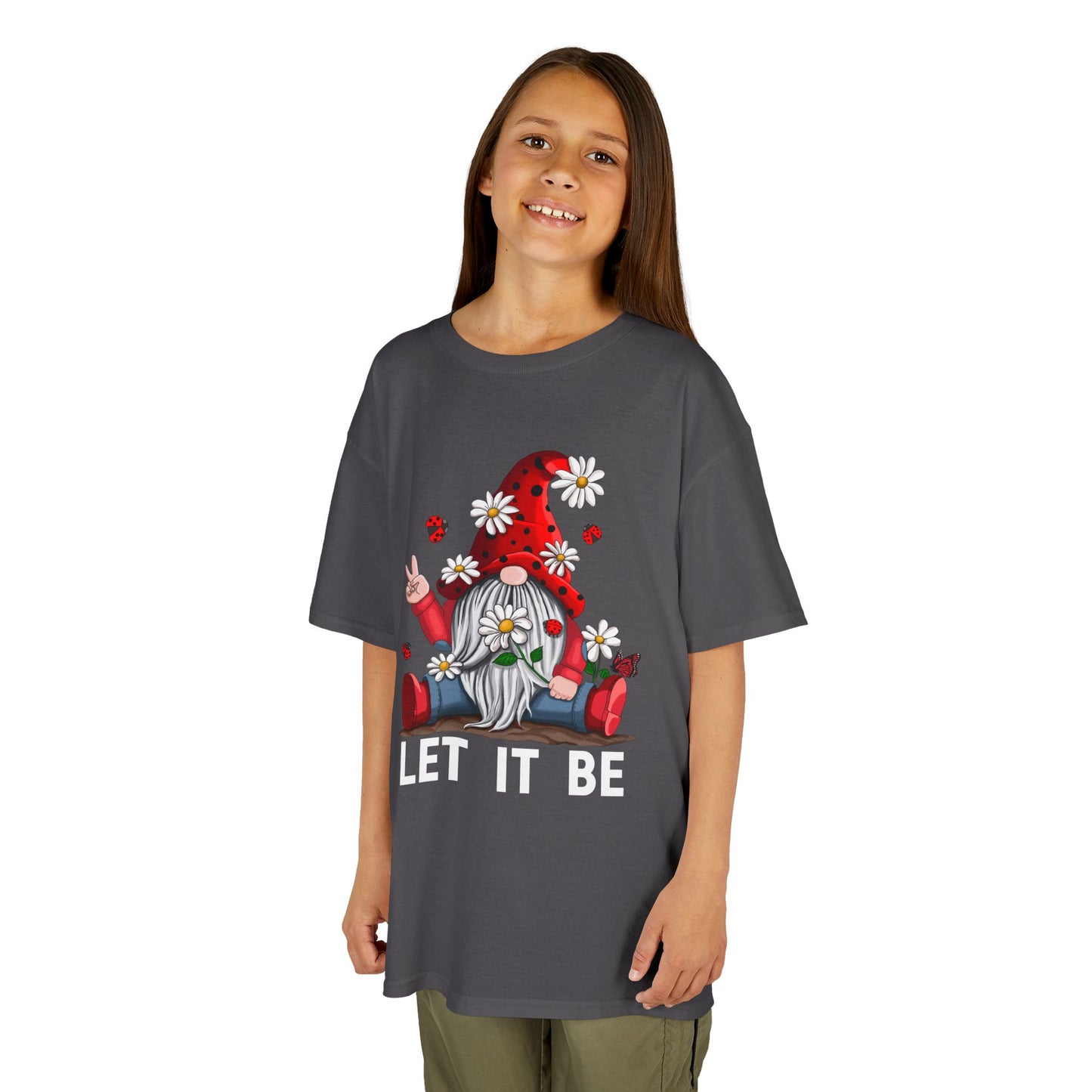 Kids T-shirt Gnome Heart Peace Sign Design